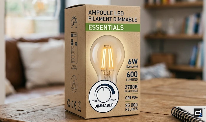 Package ampoule dimmable